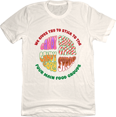 Elves Four Main Food Groups Tee