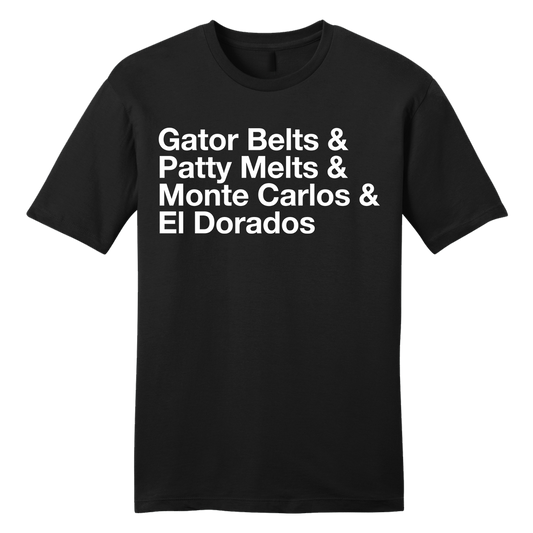 Gator Belts & black T-shirt Old School Shirts