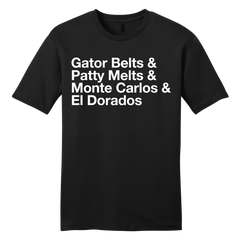 Gator Belts & black T-shirt Old School Shirts