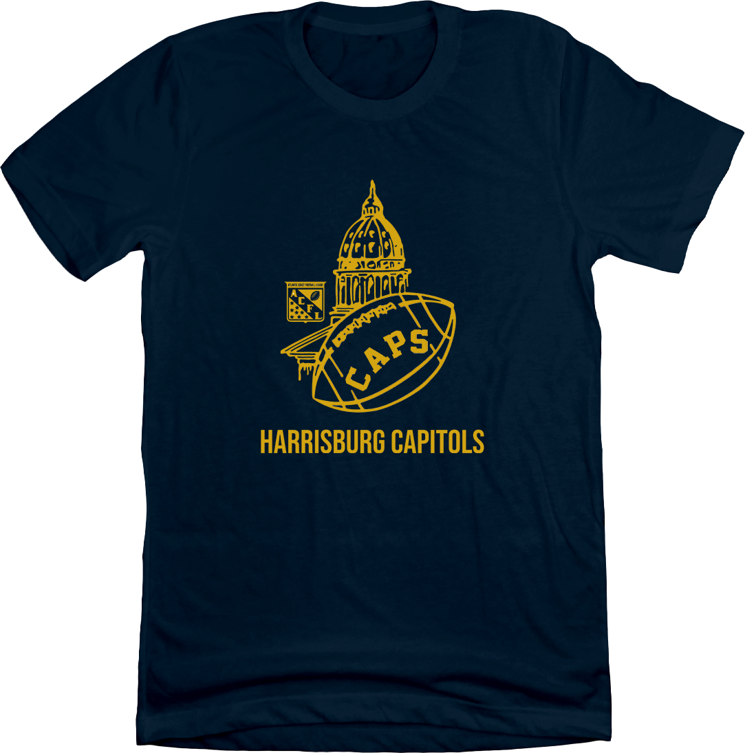 Harrisburg Capitols ACFL Navy T-shirt Old School Shirts