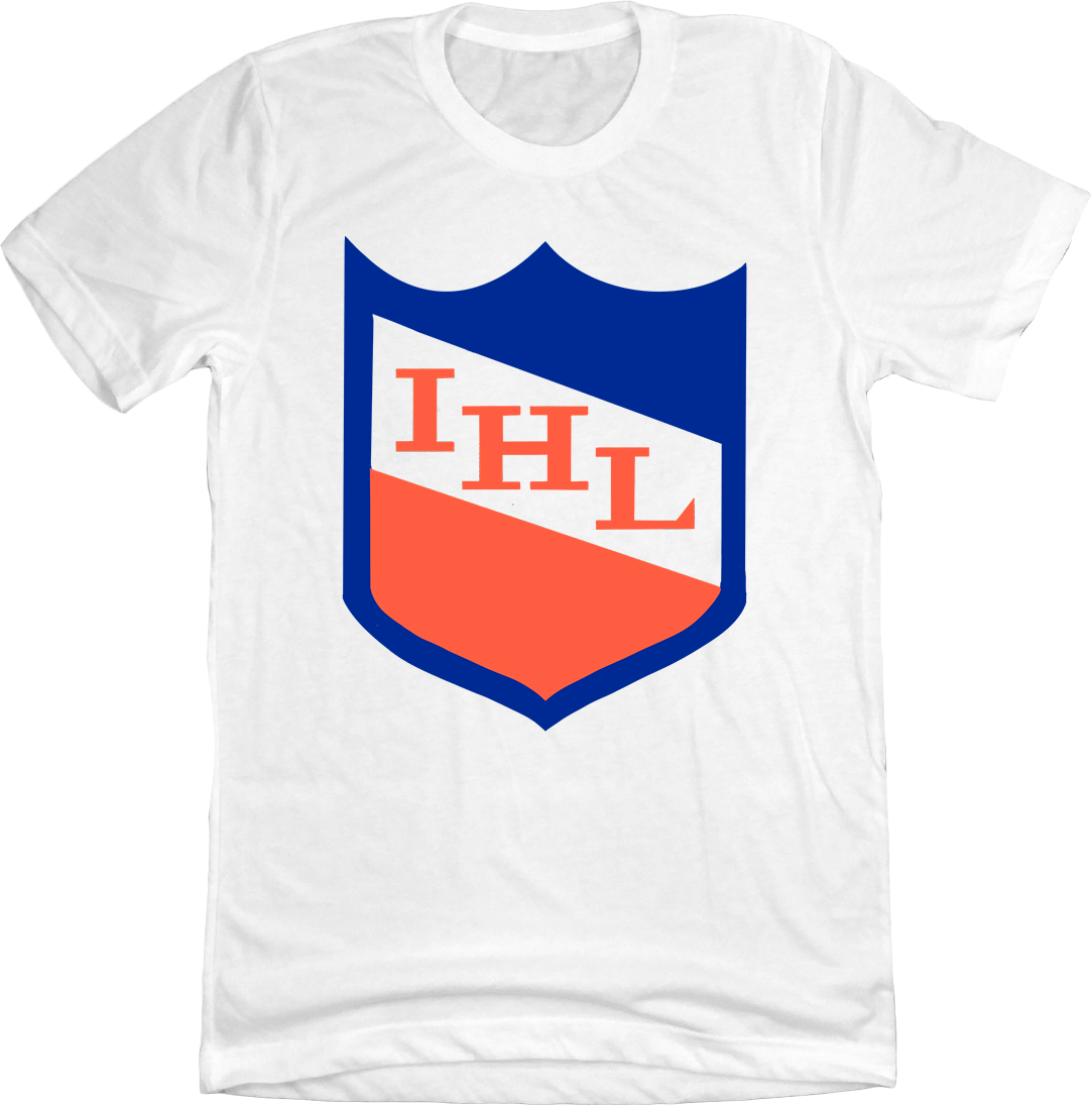 International Hockey League 1970s-1980s Logo white Old School Shirts