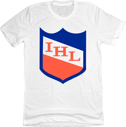 International Hockey League 1970s-1980s Logo white Old School Shirts