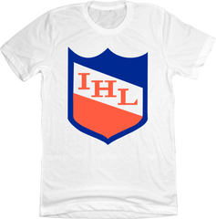 International Hockey League 1970s-1980s Logo white Old School Shirts