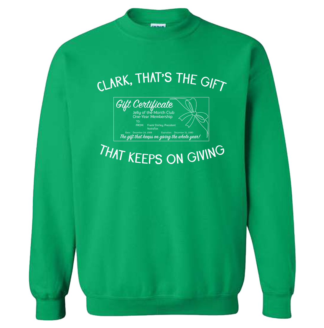 Jelly of the Month Club Gift Certificate Green Sweatshirt