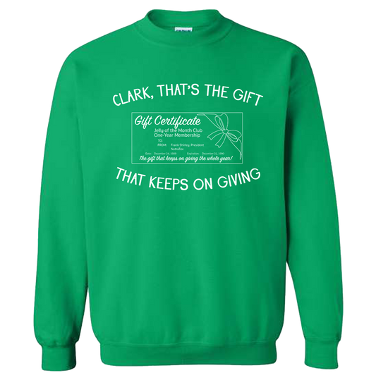 Jelly of the Month Club Gift Certificate Green Sweatshirt