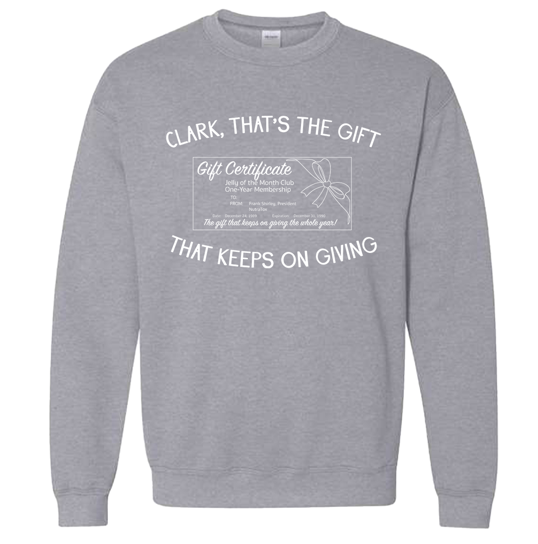 Jelly of the Month Club Gift Certificate Grey Sweatshirt