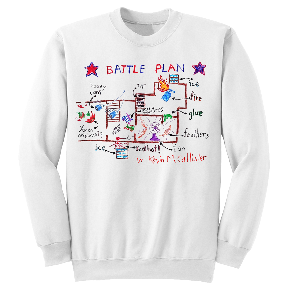 Kevin's Battle Plan Map Sweatshirt