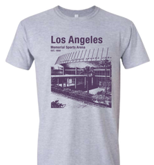 Los Angeles Memorial Sports Arena grey T-shirt Old School Shirts