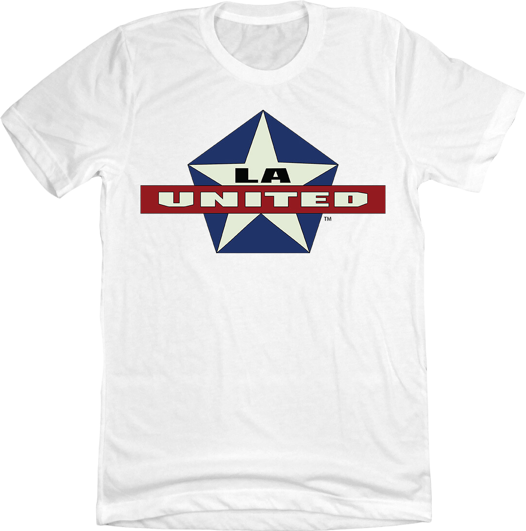 L.A. United Indoor Soccer white T-shirt Old School Shirts