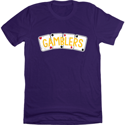 Las Vegas Gamblers purple T-shirt Old School Shirts