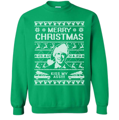 Merry Christmas, Kiss My Ass Ugly Green Sweater