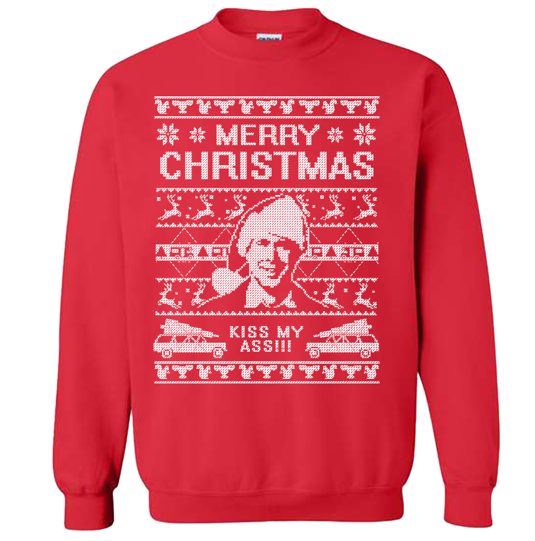 Merry Christmas, Kiss My Ass Ugly Red Sweater