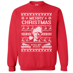 Merry Christmas, Kiss My Ass Ugly Red Sweater