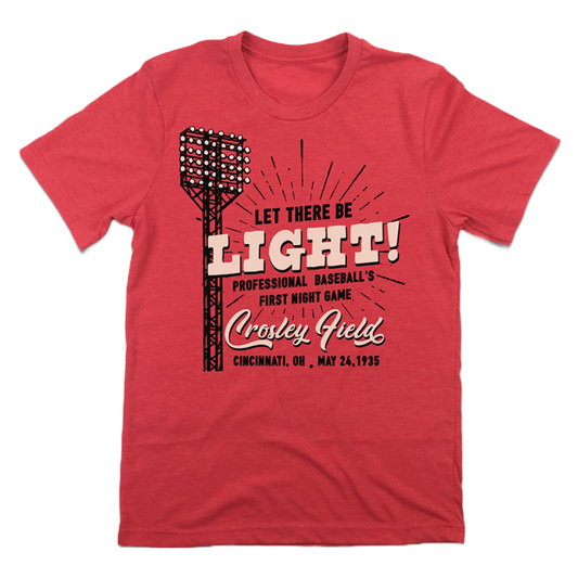 let there be light crosley field unisex tee