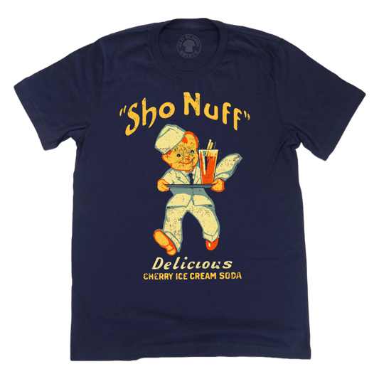 sho nuff ice cream retro unisex navy tee