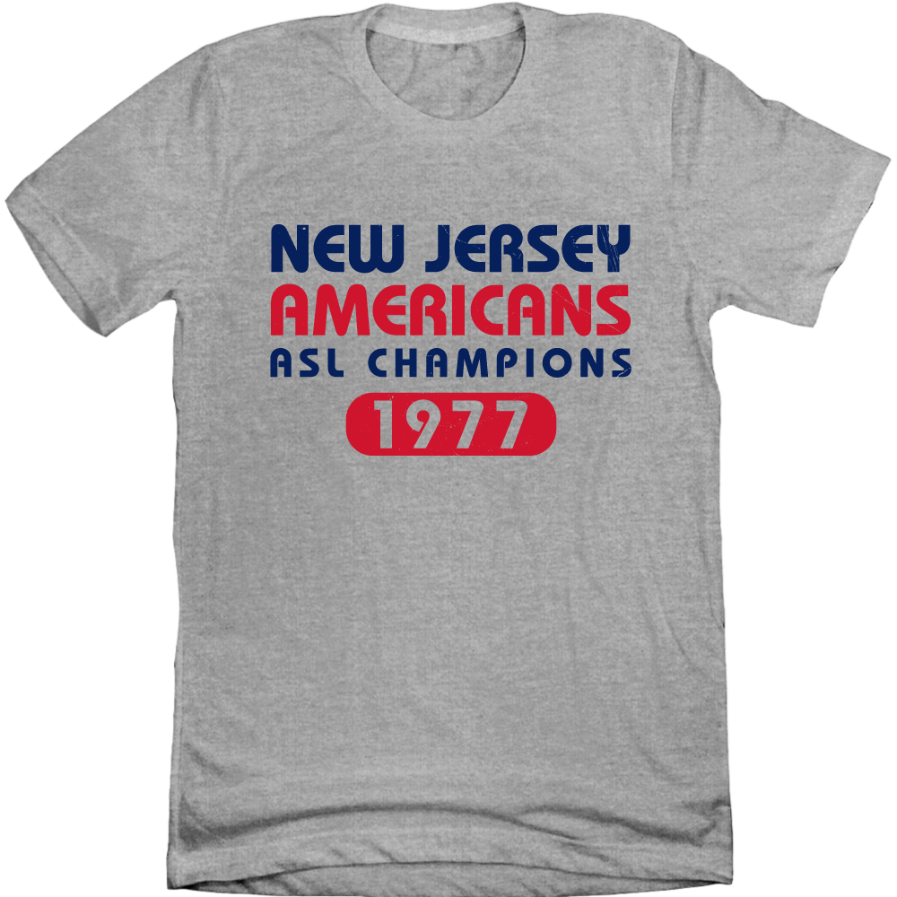 New Jersey Americans 1977 ASL Champions Tee | Old School Shirts ...