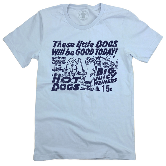 Big Juicy Weiners Vintage Hot Dog Ad Unisex Tee