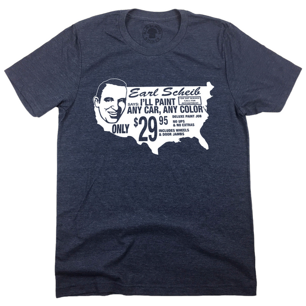 Earl Scheib「アールシェイブ」広告Tシャツ Earl Scheib Painting Your Car | Vintage Apparel | Old School