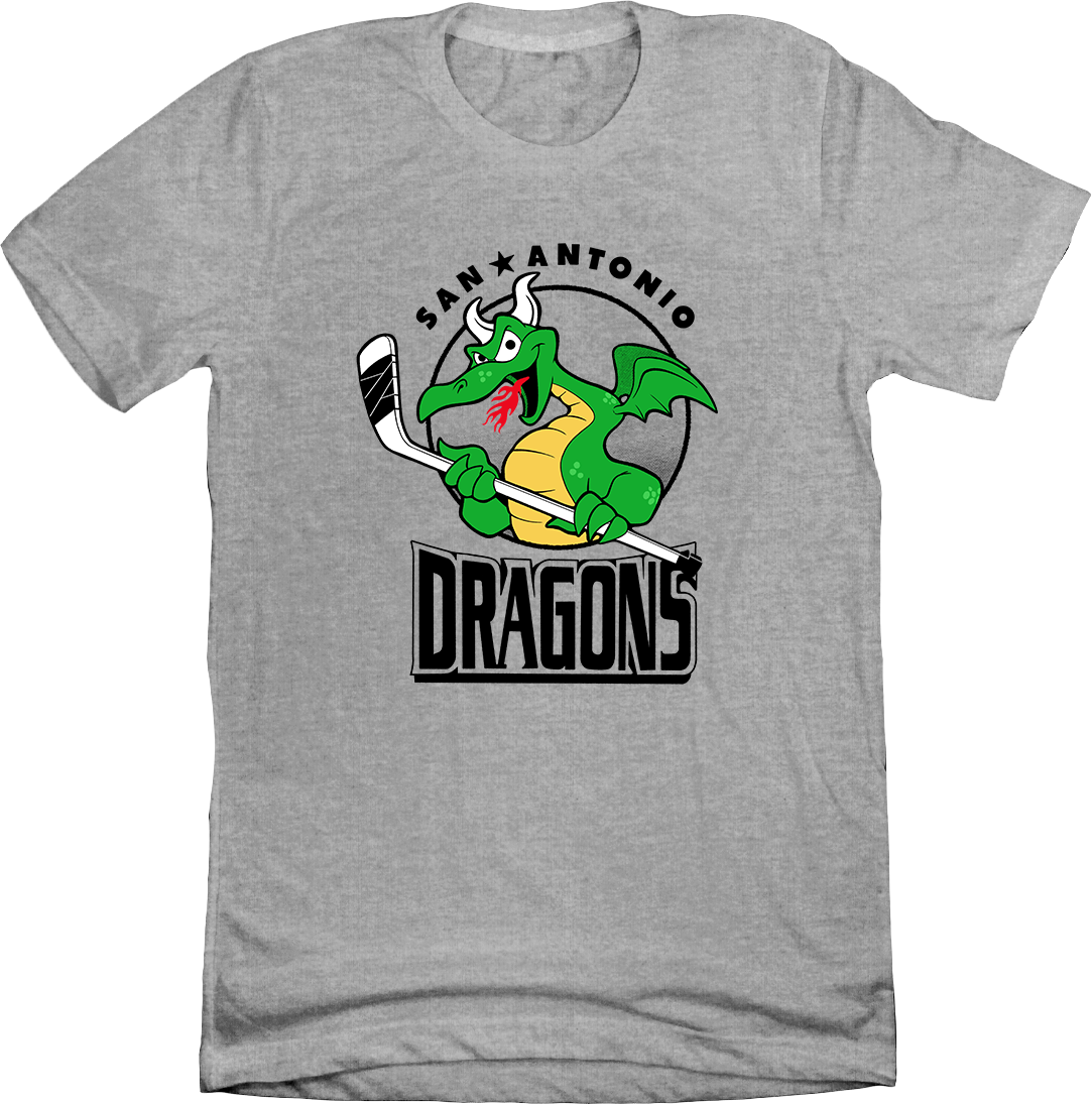 San Antonio Dragons Hockey grey T-shirt Old School Shirts