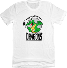 San Antonio Dragons Hockey white T-shirt Old School Shirts