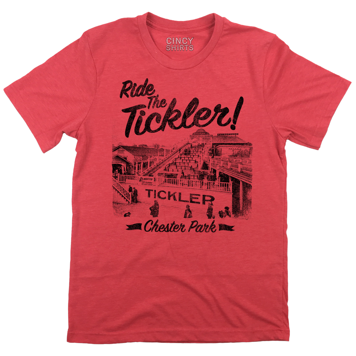 Ride The Tickler! Cincinnati Chester Park Old School Shirts