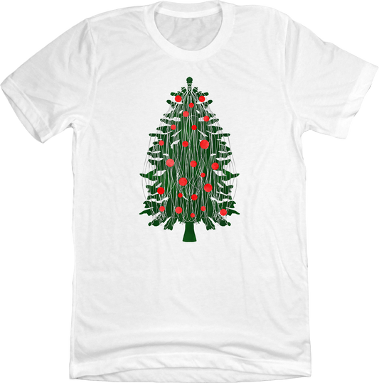 Tinsel Christmas Tree White Tee