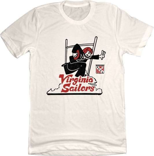 Virginia Sailors Natural White T-shirt Old School Shirts