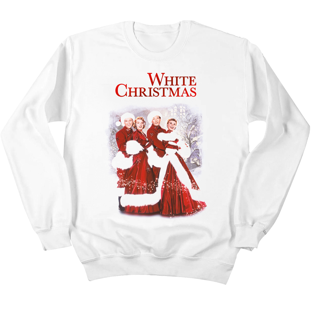 White Christmas Crewneck Old School Shirts