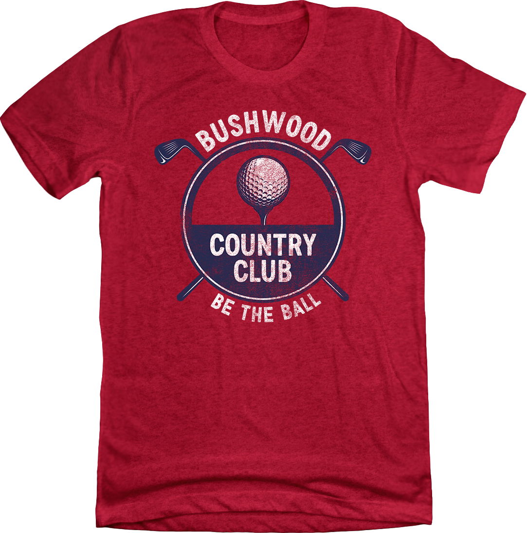 bushwood country club unisex heather red tee