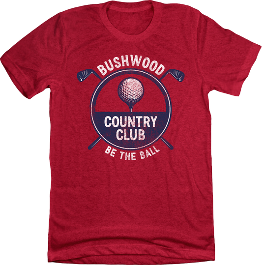bushwood country club unisex heather red tee