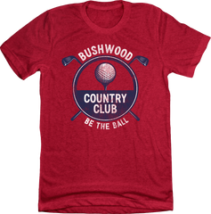 bushwood country club unisex heather red tee
