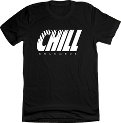 Columbus Chill Hockey Horizontal Logo black T-shirt Old School Shirts