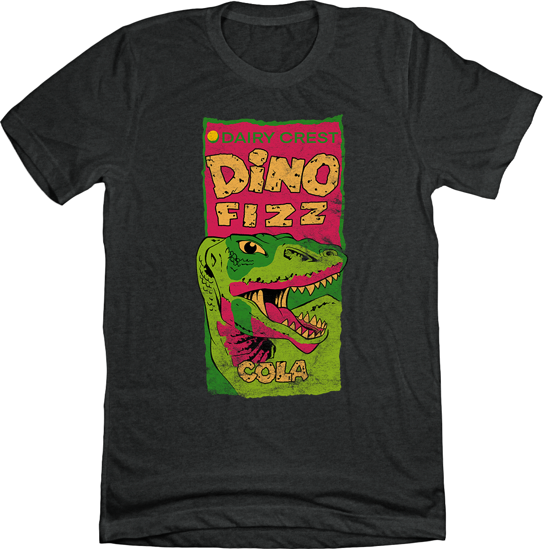 Dairy Crest Dino Fizz Cola Old School Shirts charcoal