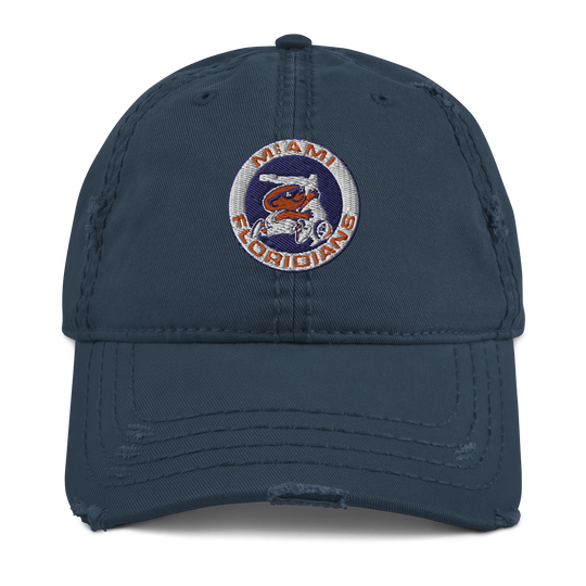 Miami Floridians Basketball Distressed Dad Hat