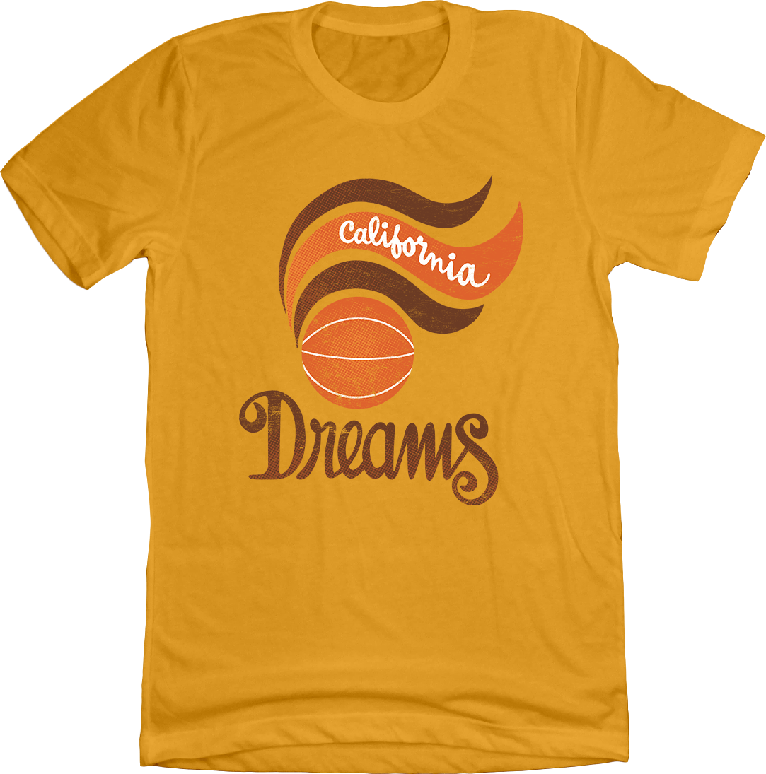 California Dreams Basketball Gold Unisex Tee
