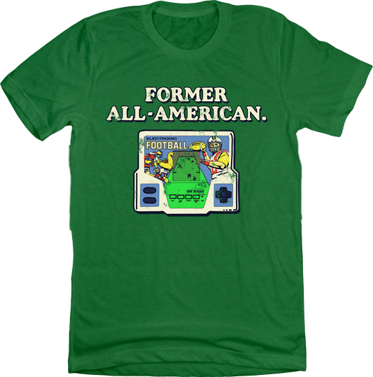 Former All-American Handheld Electronic Football Green T-shirt Old School Shirts