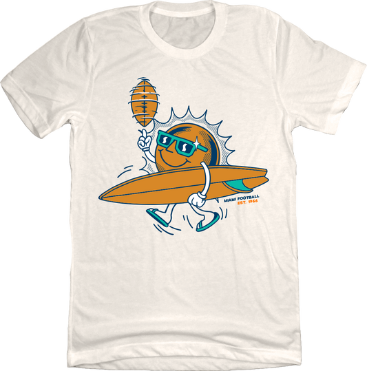 Miami Football Sun & Surfboard Old School Shirts
