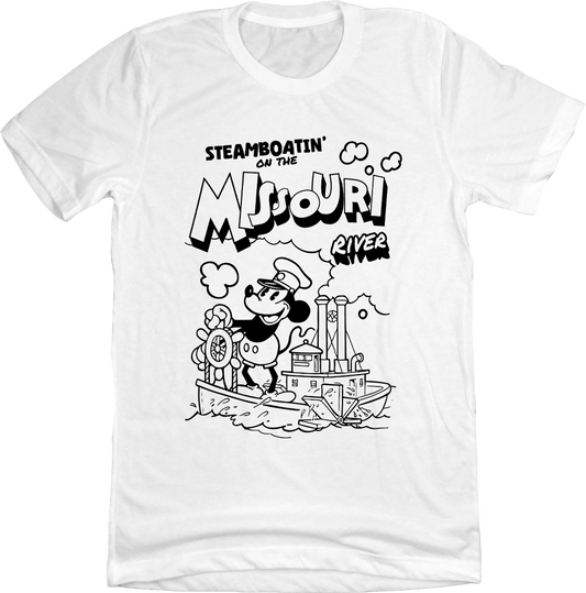 Steamboatin' on the Missouri Steamboat Willie Old School Shirts