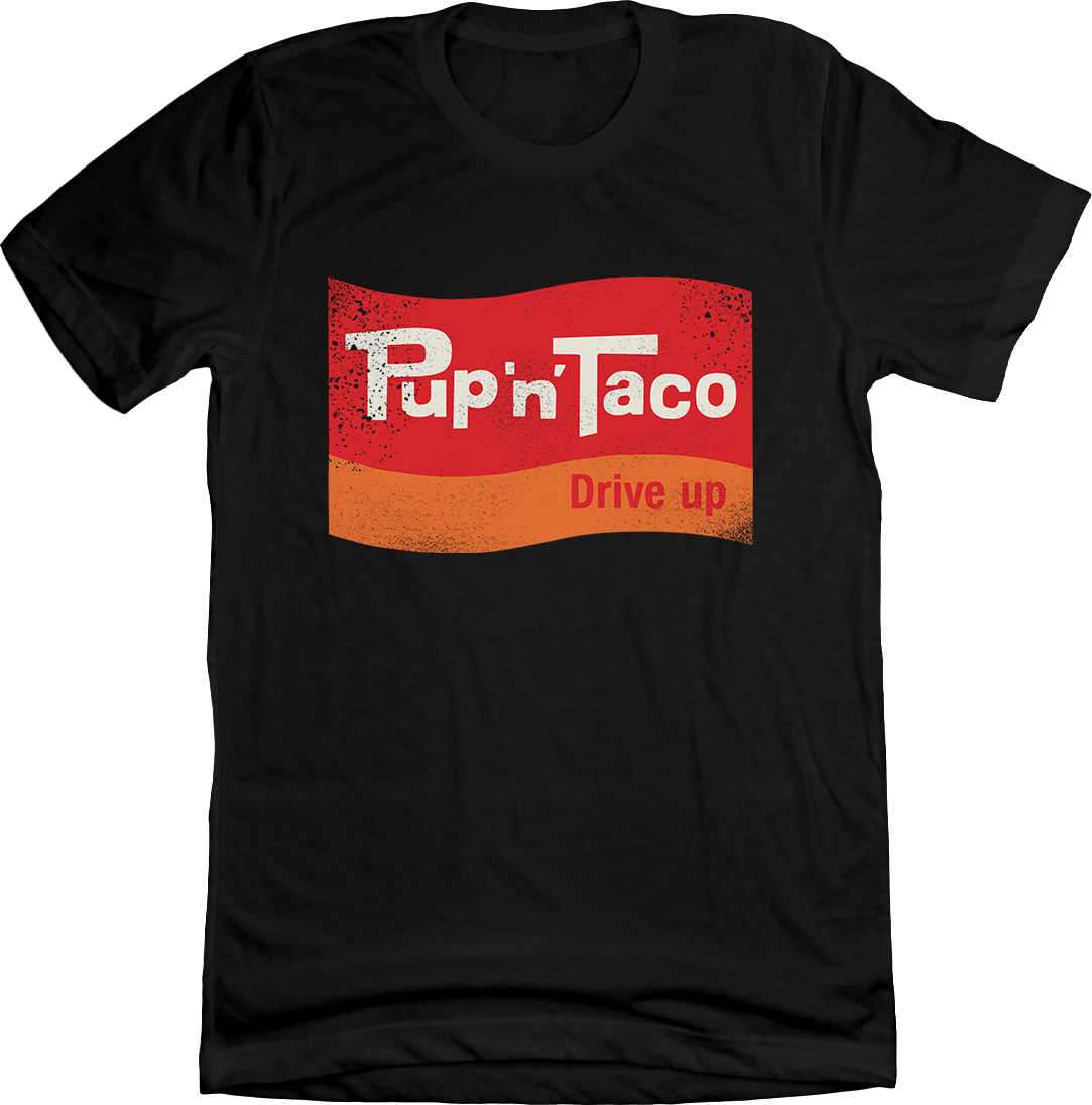 Pup 'n' Taco T-shirt Black Old School Shirts