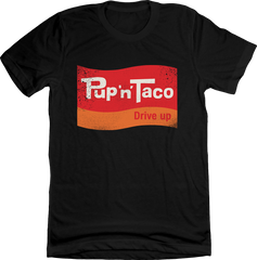 Pup 'n' Taco T-shirt Black Old School Shirts