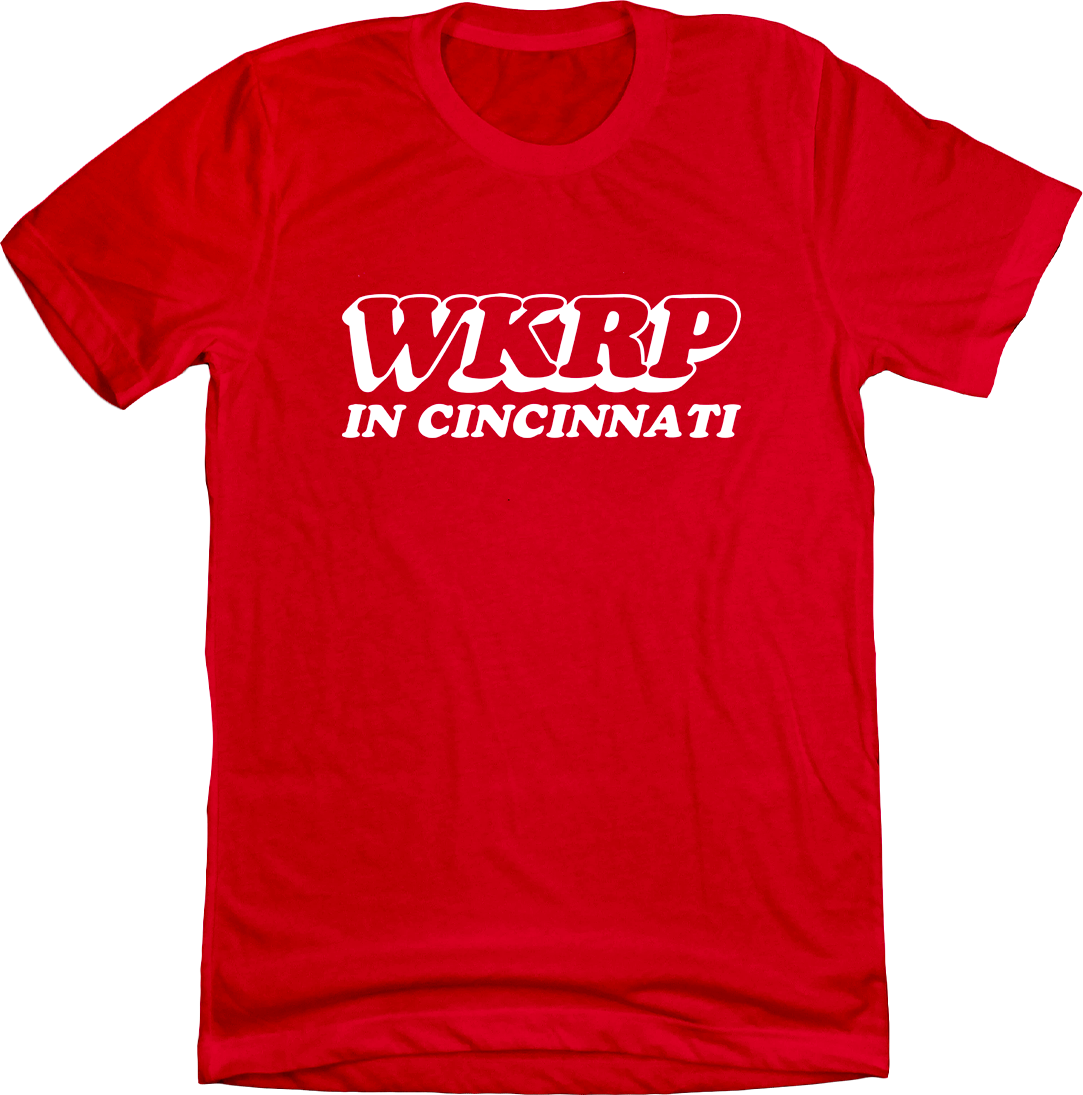 WKRP in Cincinnati White Logo on Red