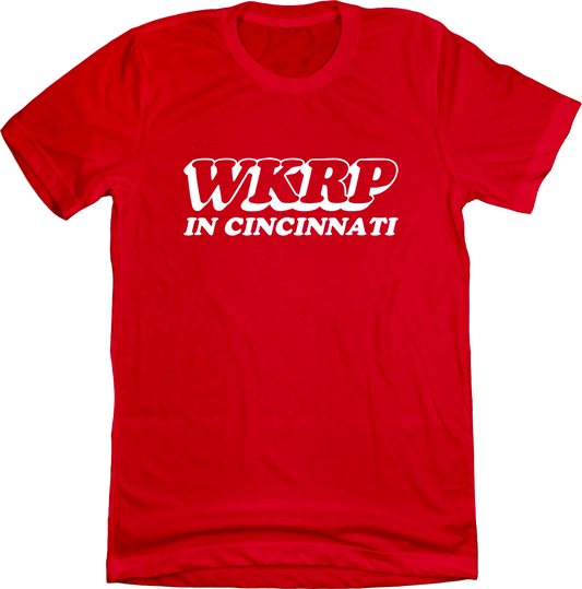 WKRP in Cincinnati White Logo on Red