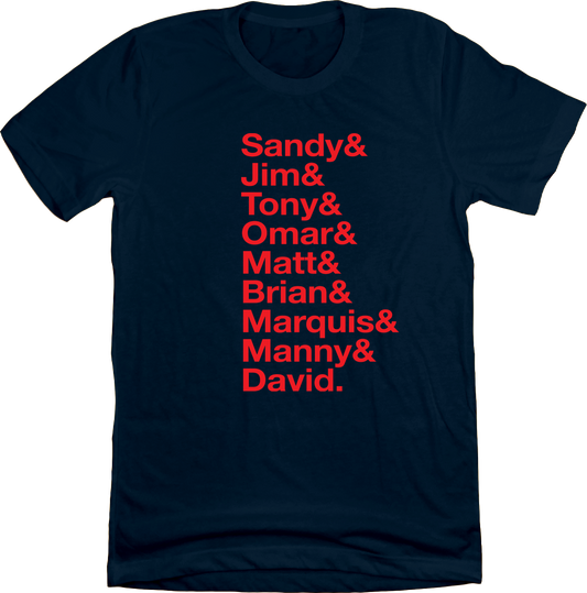 Baseball Lineup 1997 Cleveland & navy T-shirt Old School Shirts