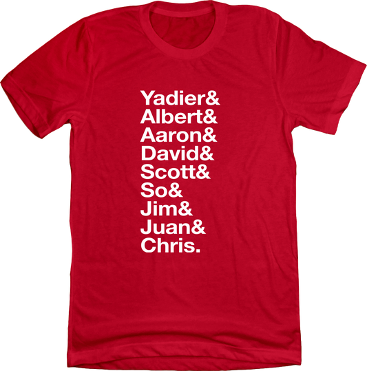 Baseball Lineup 2006 St. Louis & red T-shirt Old School Shirts
