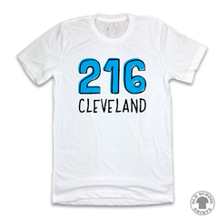 Cleveland 216 Area Code - Old School Shirts- Retro Sports T Shirts