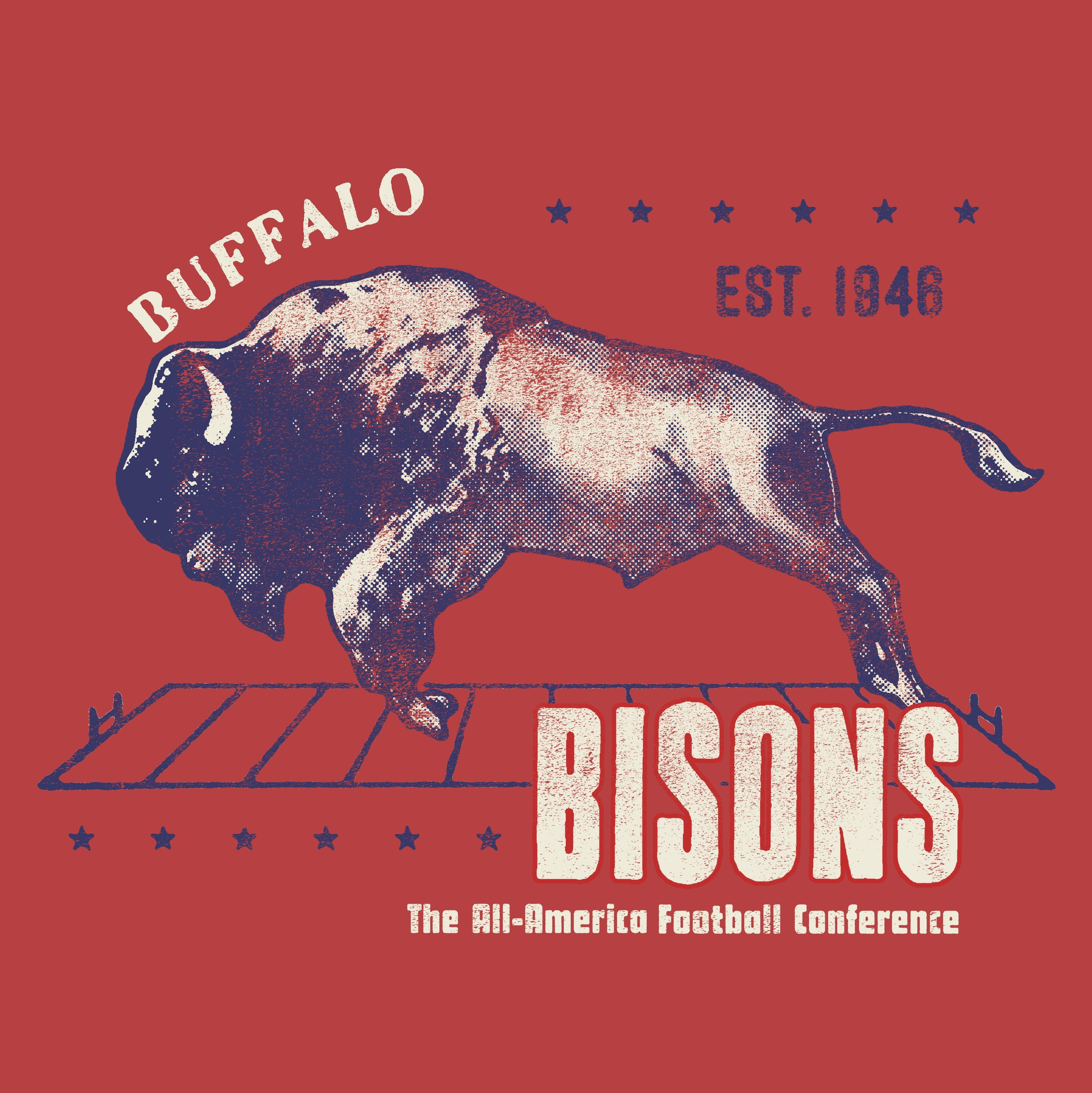 Buffalo Bisons Logo - Buffalo Bisons Hockey - T-Shirt
