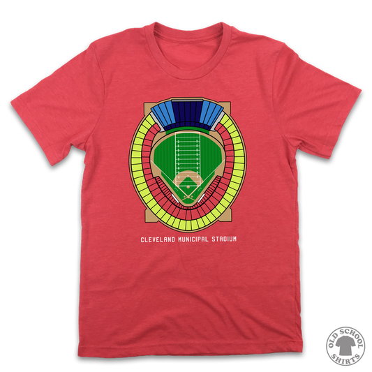 Cleveland Municipal Stadium Seating Chart - Old School Shirts- Retro Sports T Shirts