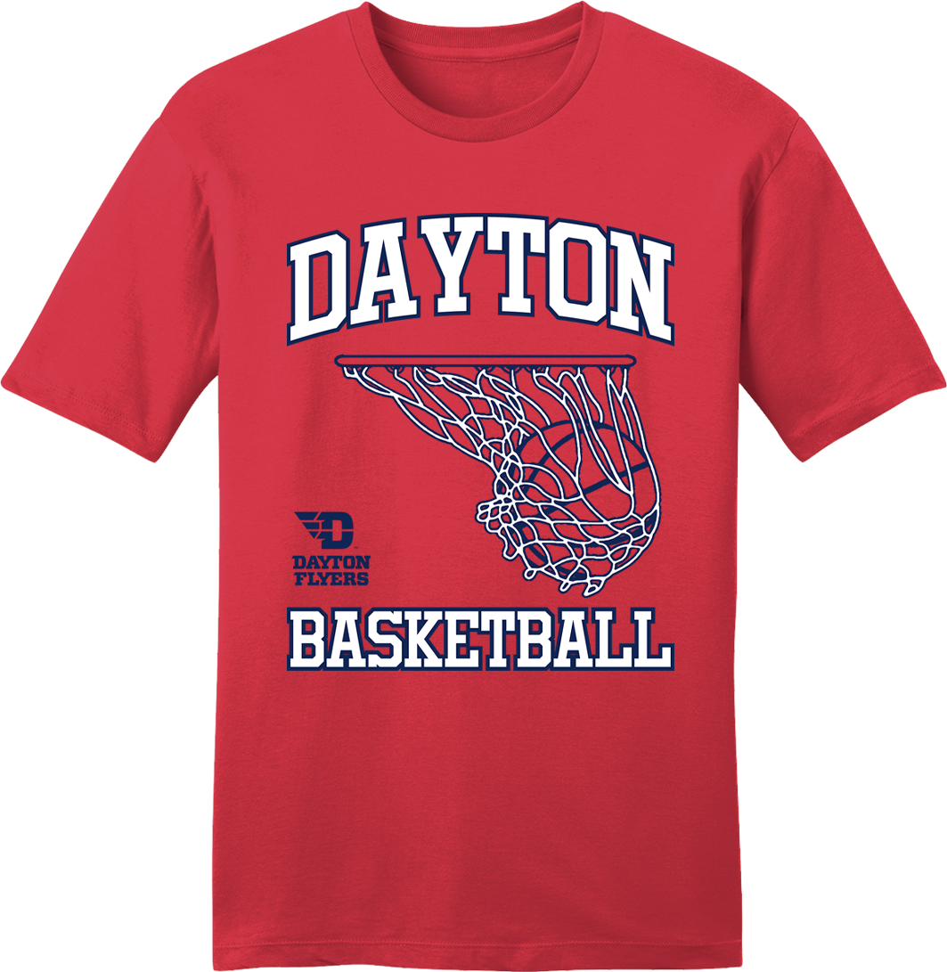 University of Dayton Basketball Swoosh tee