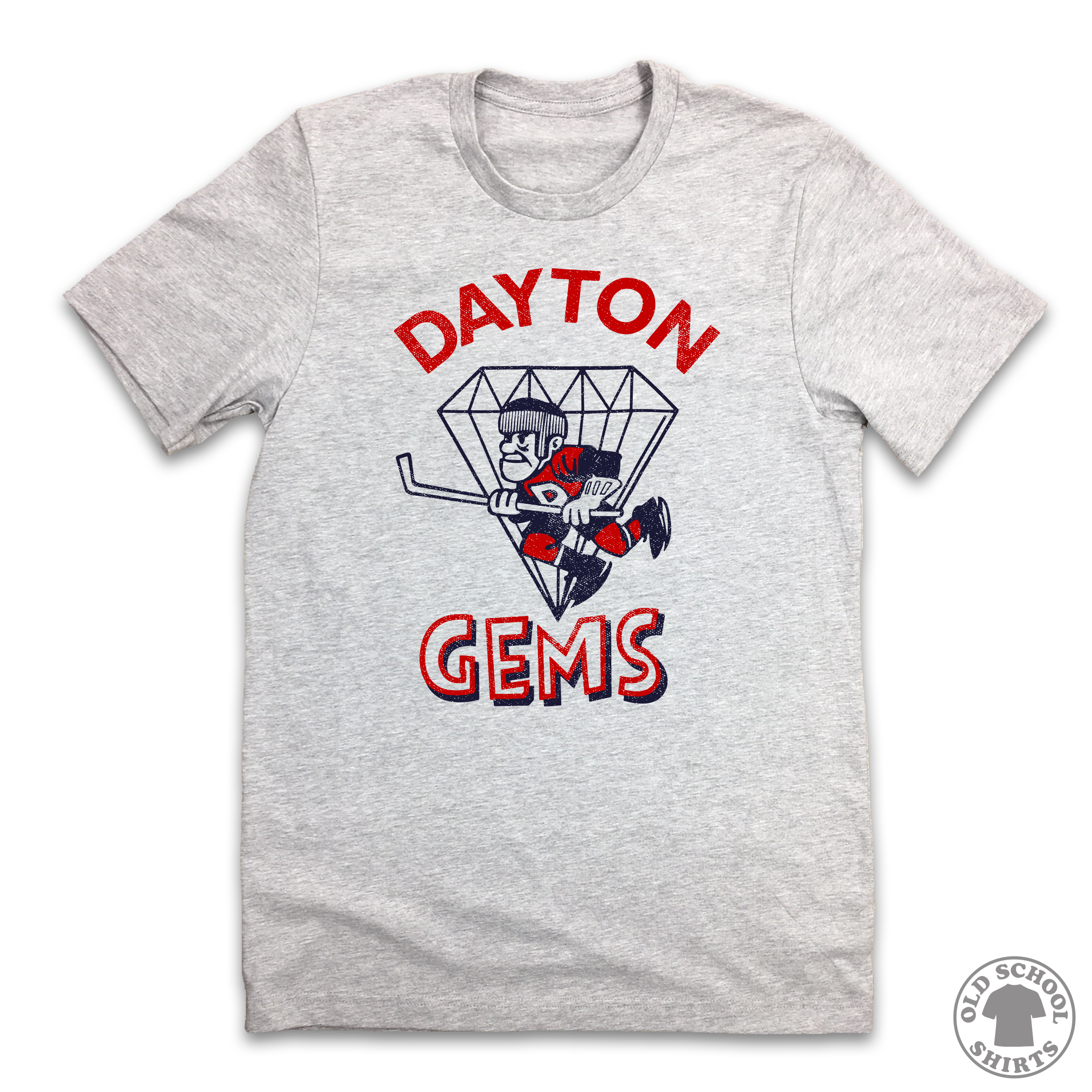 Dayton Gems Mascot Logo - Old School Shirts- Retro Sports T Shirts