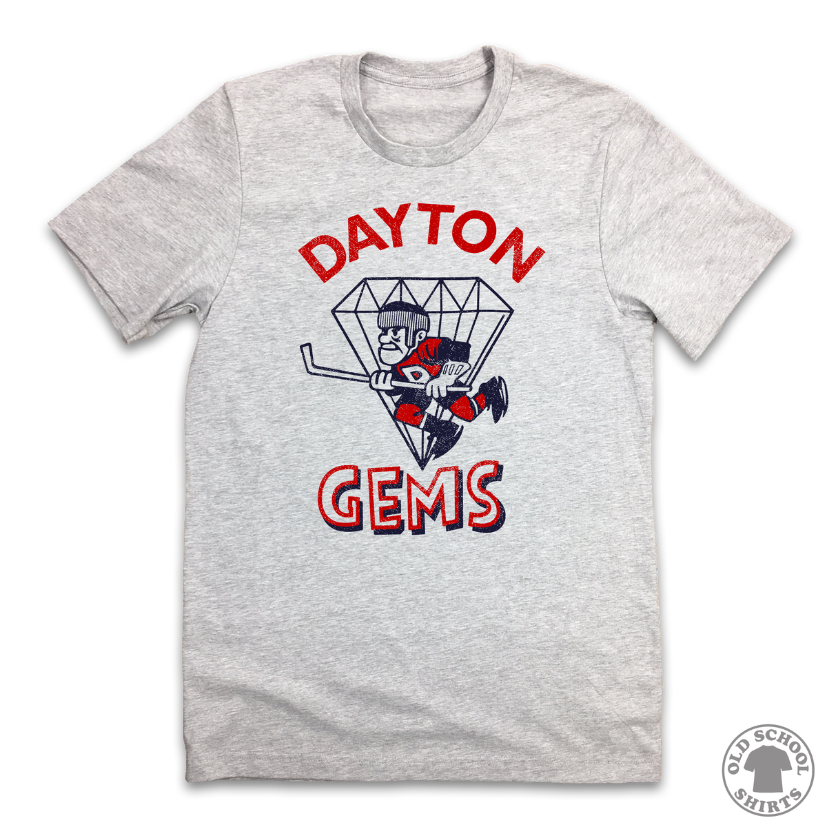 Dayton Gems Mascot Logo - Old School Shirts- Retro Sports T Shirts